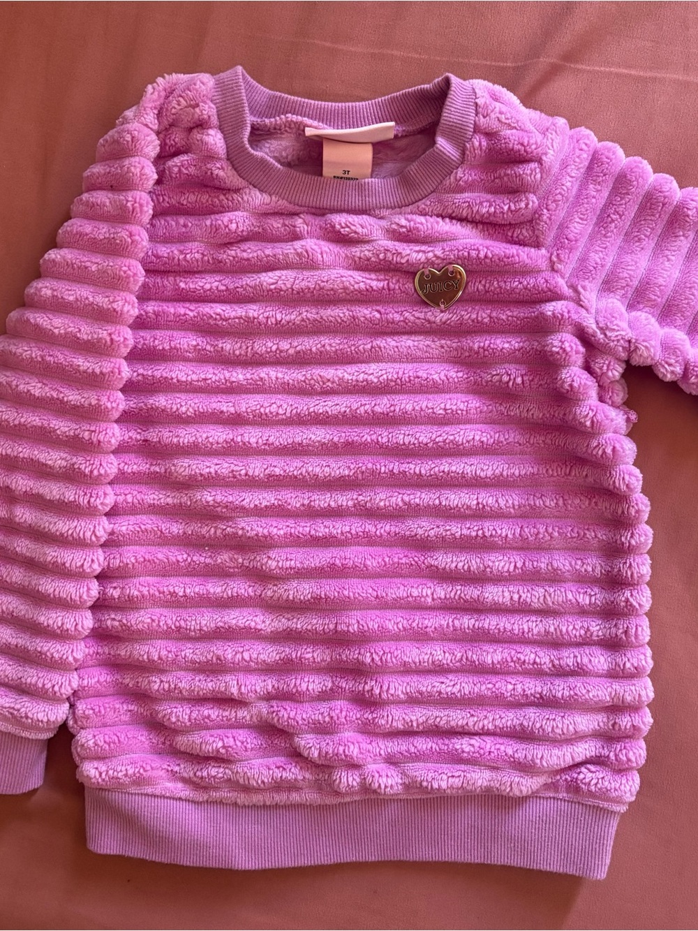 Juicy Couture' Plush Ribbed Pullover Sweatshirt